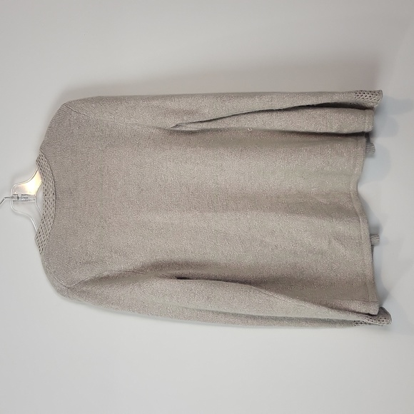 MARINA LUNA Tan Gold Angora Wool Twinkle Open Weave Cardigan - XL - Picture 8 of 11